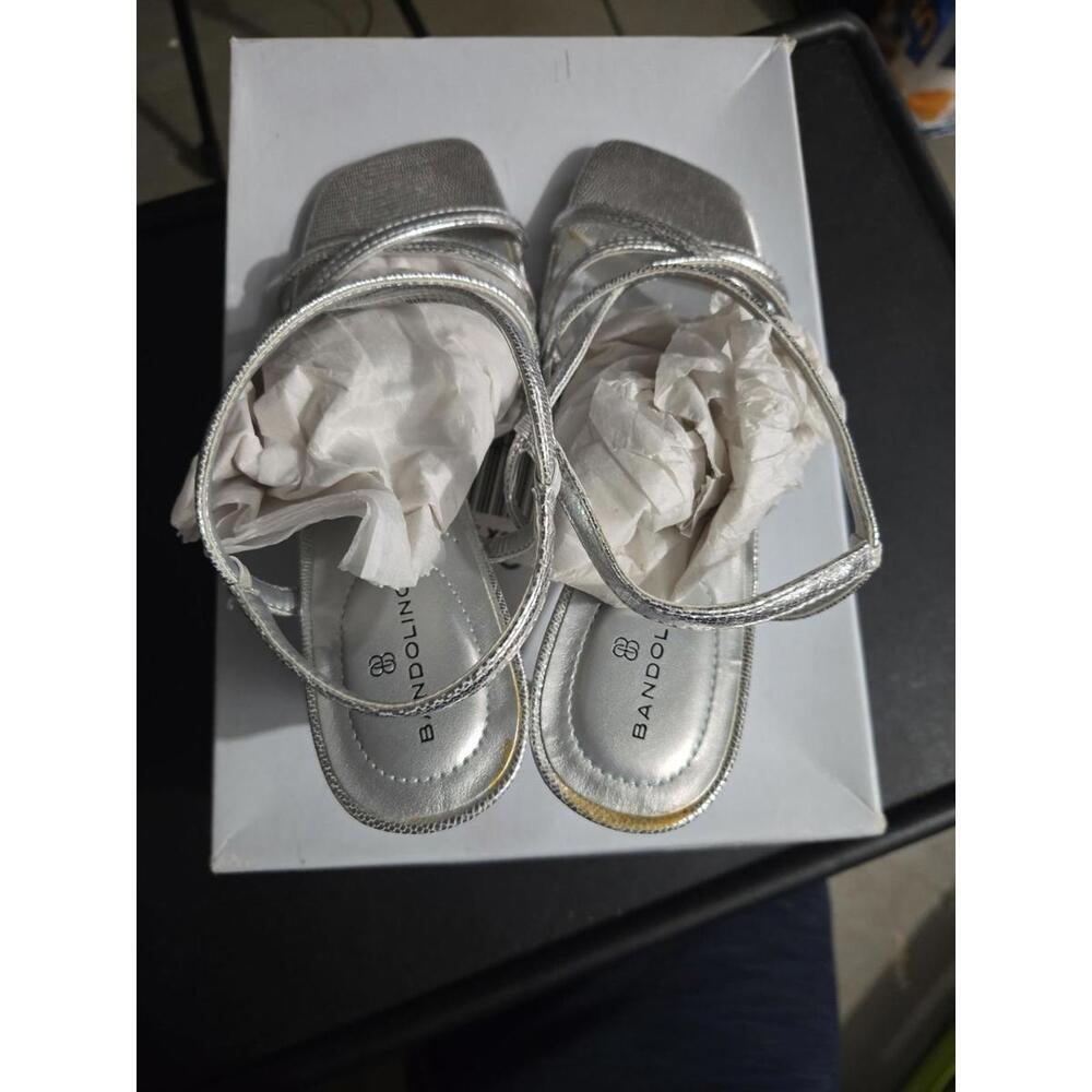 Bandolino Silver Strappy Heeled Sandals Women's Size 6M - Picture 5 of 5